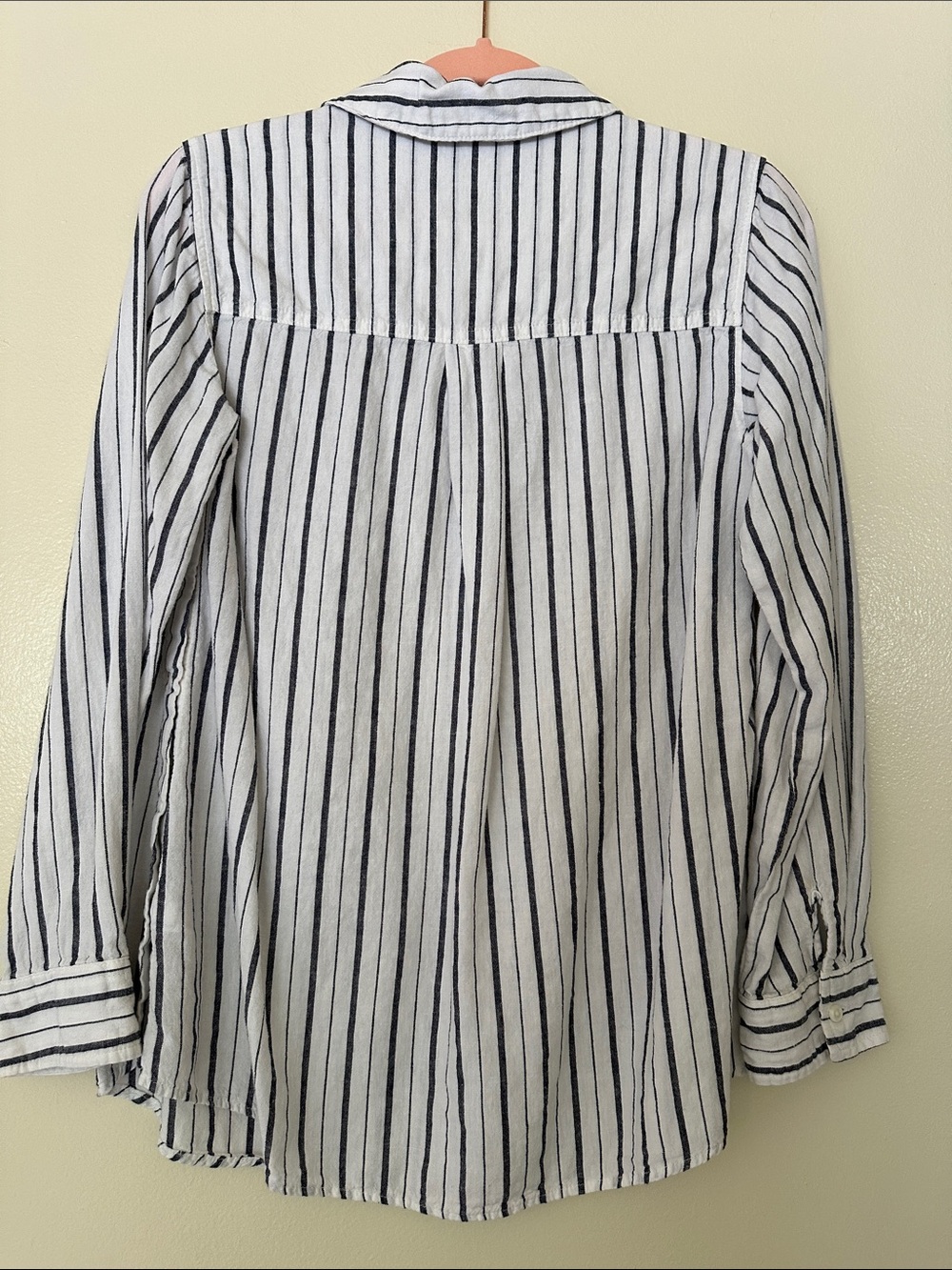 Ingrid & Isabel Maternity White Shirt with Black Stripes - Picture 5 of 5